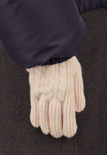 Cream Sfilato gloves - view 2