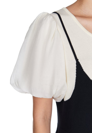 Black Layered T-Shirt Midi Dress - view 6