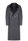 Graphite Shawl-Collar Long Wool Coat - view 1