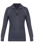 Navy Fair-Isle Half-Zip Knit Pullover - view 1