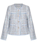 Blue Tweed Long Jacket - view 1