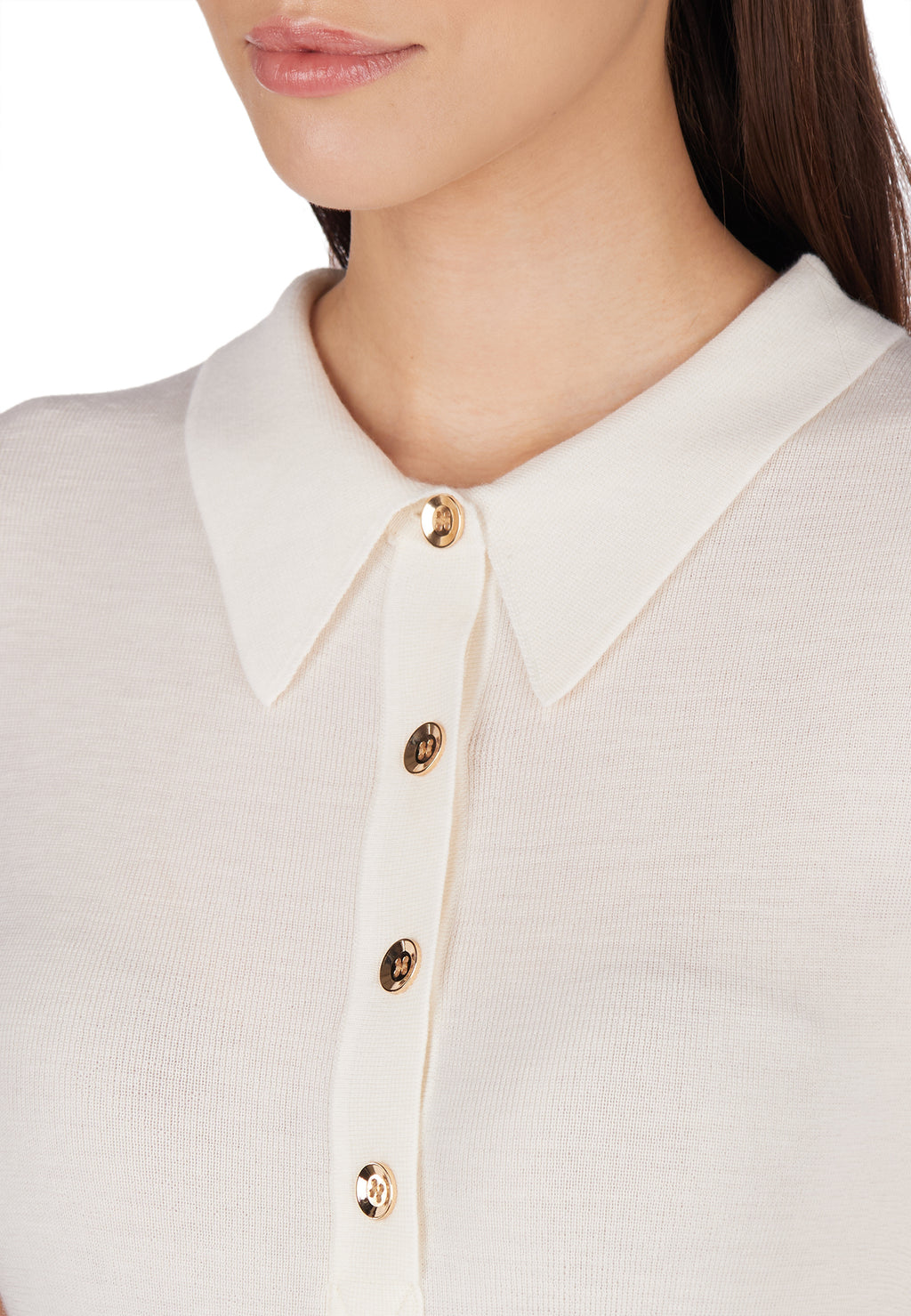 Gray and Beige Sfilato polo - view 5
