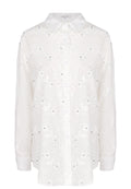 White Embellished Sheer Shirt - view 1