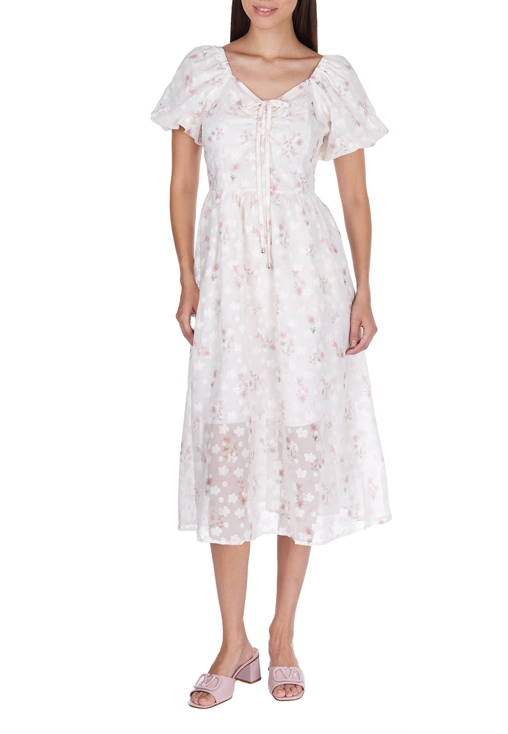 Gray and White Sfilato dress - view 3