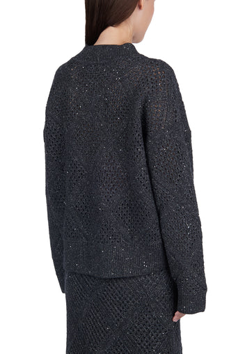 Navy Sfilato jumper - view 3