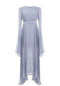 Sky Draped Long-Sleeve Midi Dress - view 1
