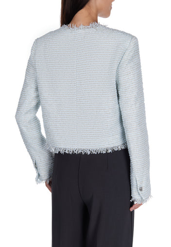 Sky Tweed Cropped Jacket - view 4