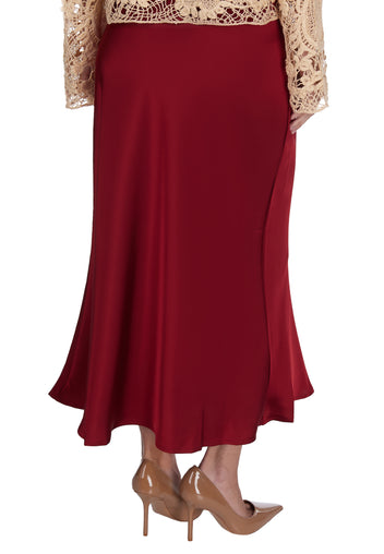 Black and Burgundy Sfilato skirt - view 2