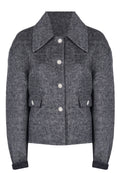 Graphite Cropped Wool Jacket - view 1