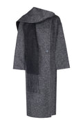 Graphite Hooded Scarf Long Coat - view 1