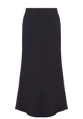 Black Crepe Mermaid Maxi Skirt - view 1