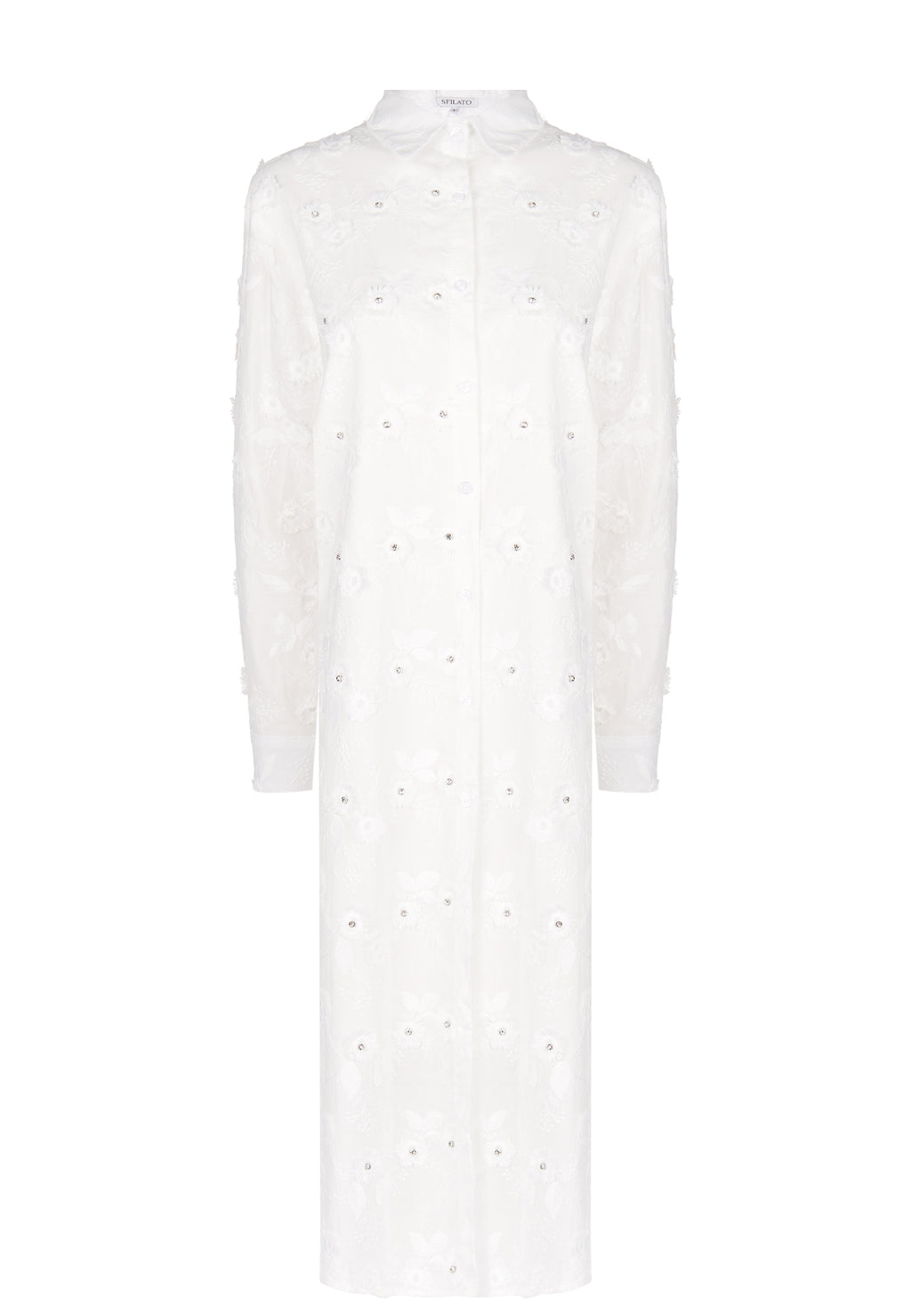 White and Gray Sfilato dress - view 1