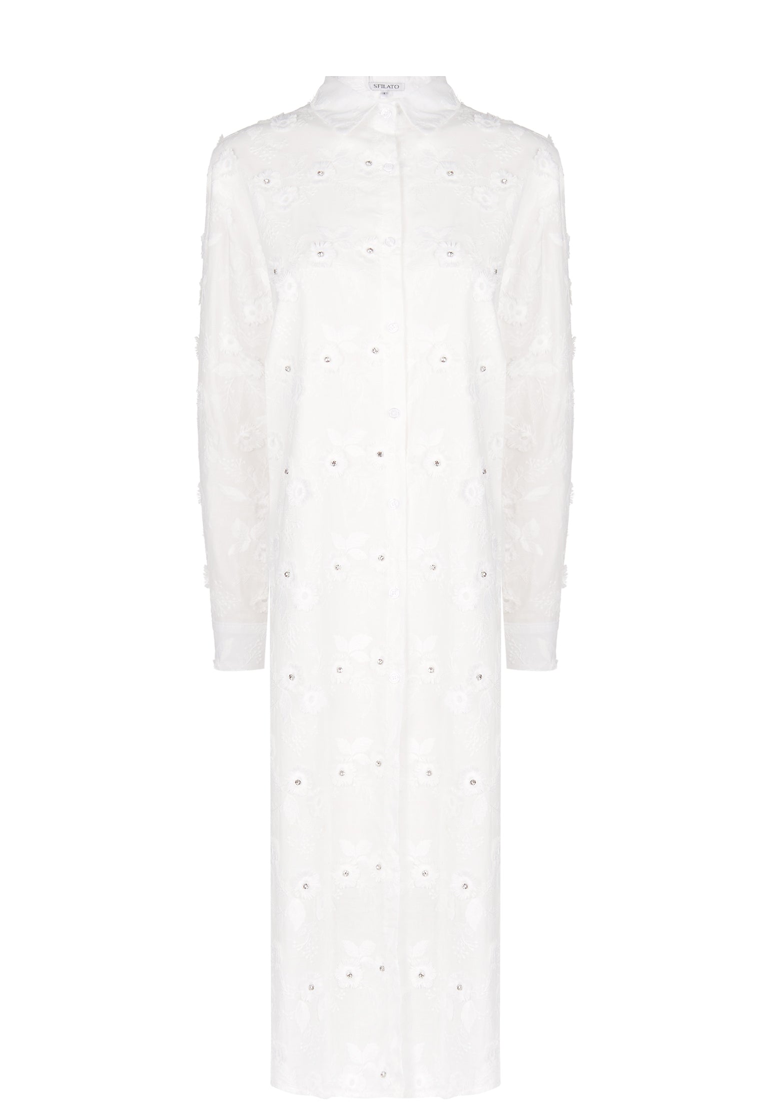White and Gray Sfilato dress - view 1