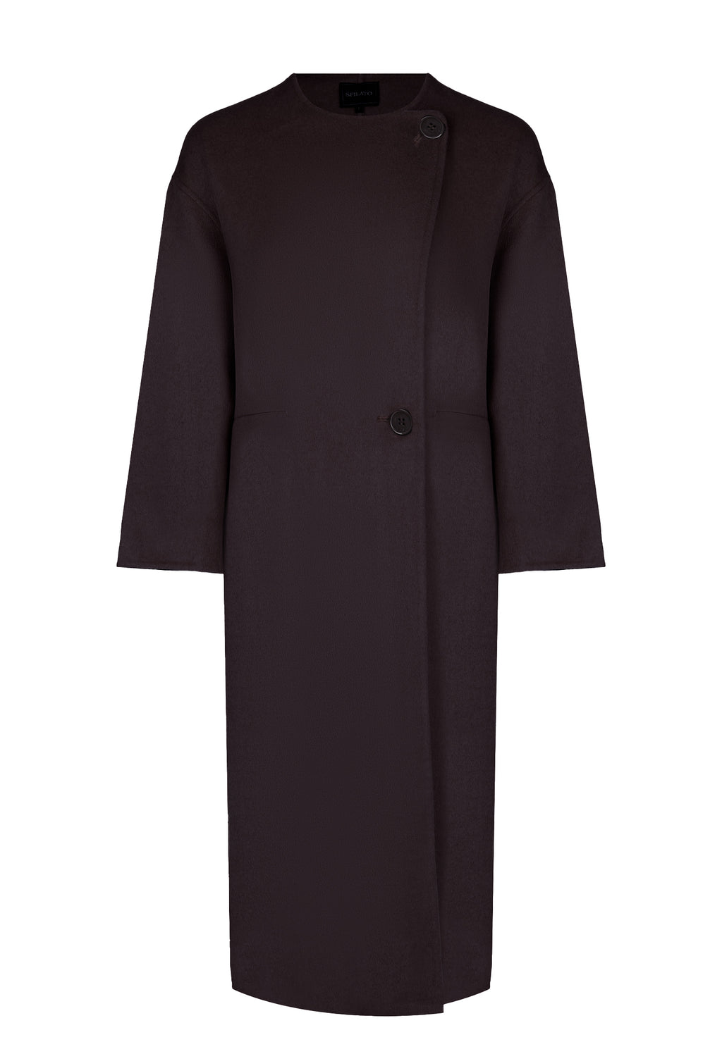 Burgundy Sfilato coat - view 9