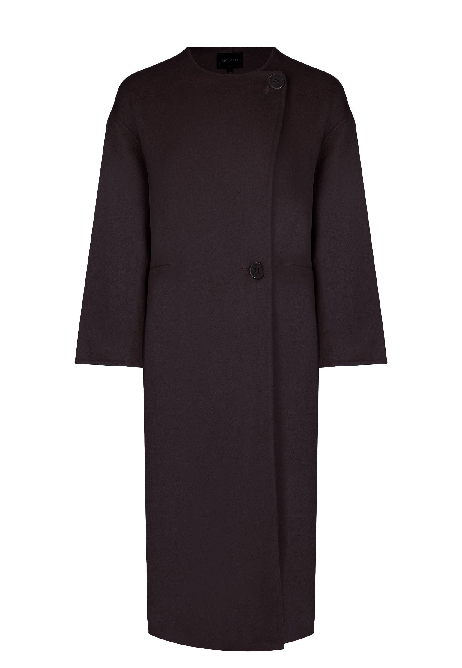 Burgundy Sfilato coat - view 9