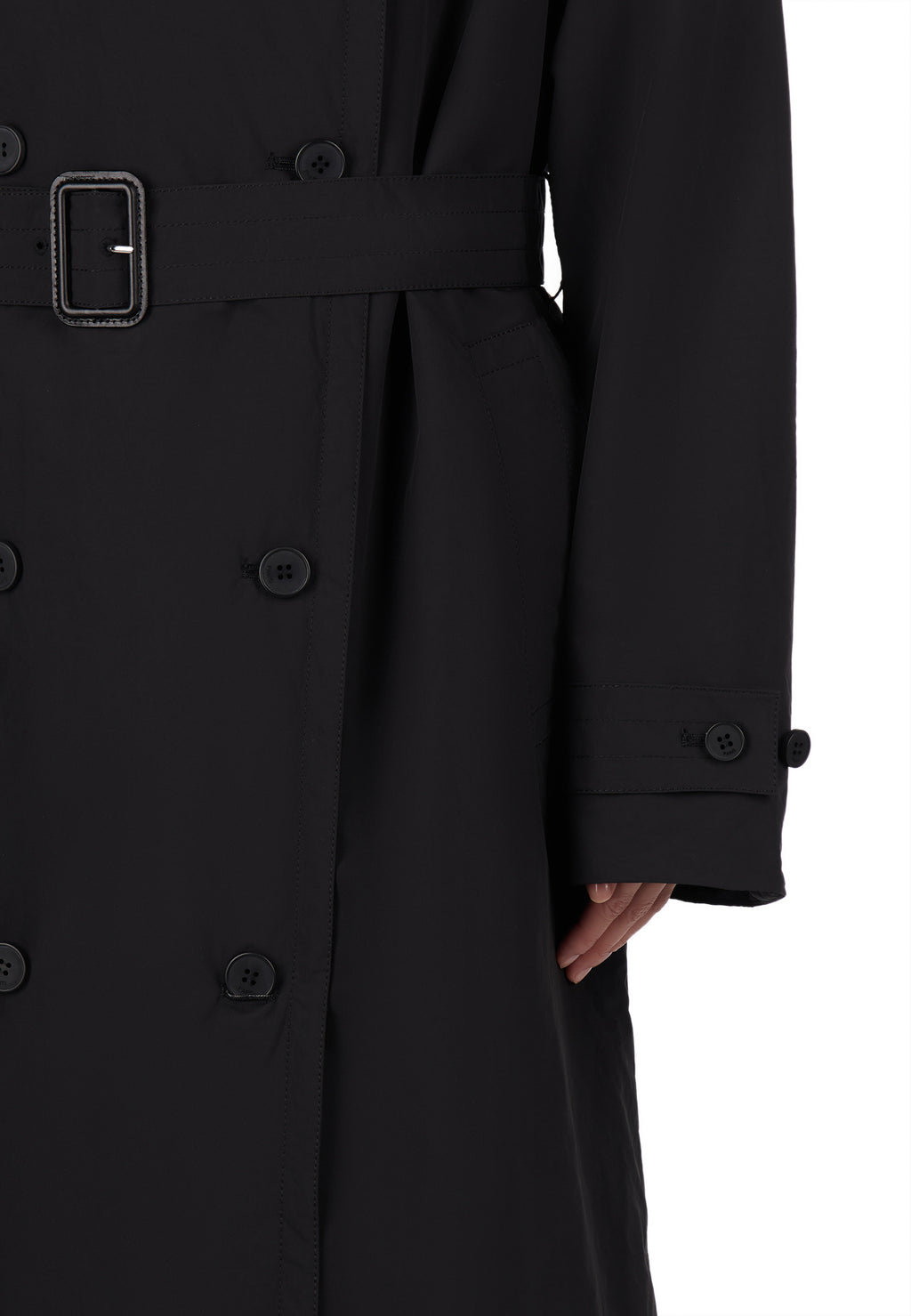 Black Sfilato trench coat - view 6