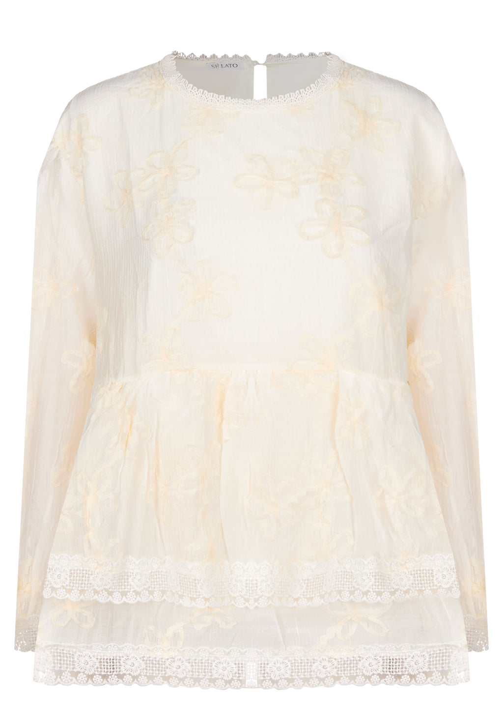 Gray Sfilato blouse - view 1