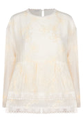 Ivory Lace Peplum Blouse - view 1