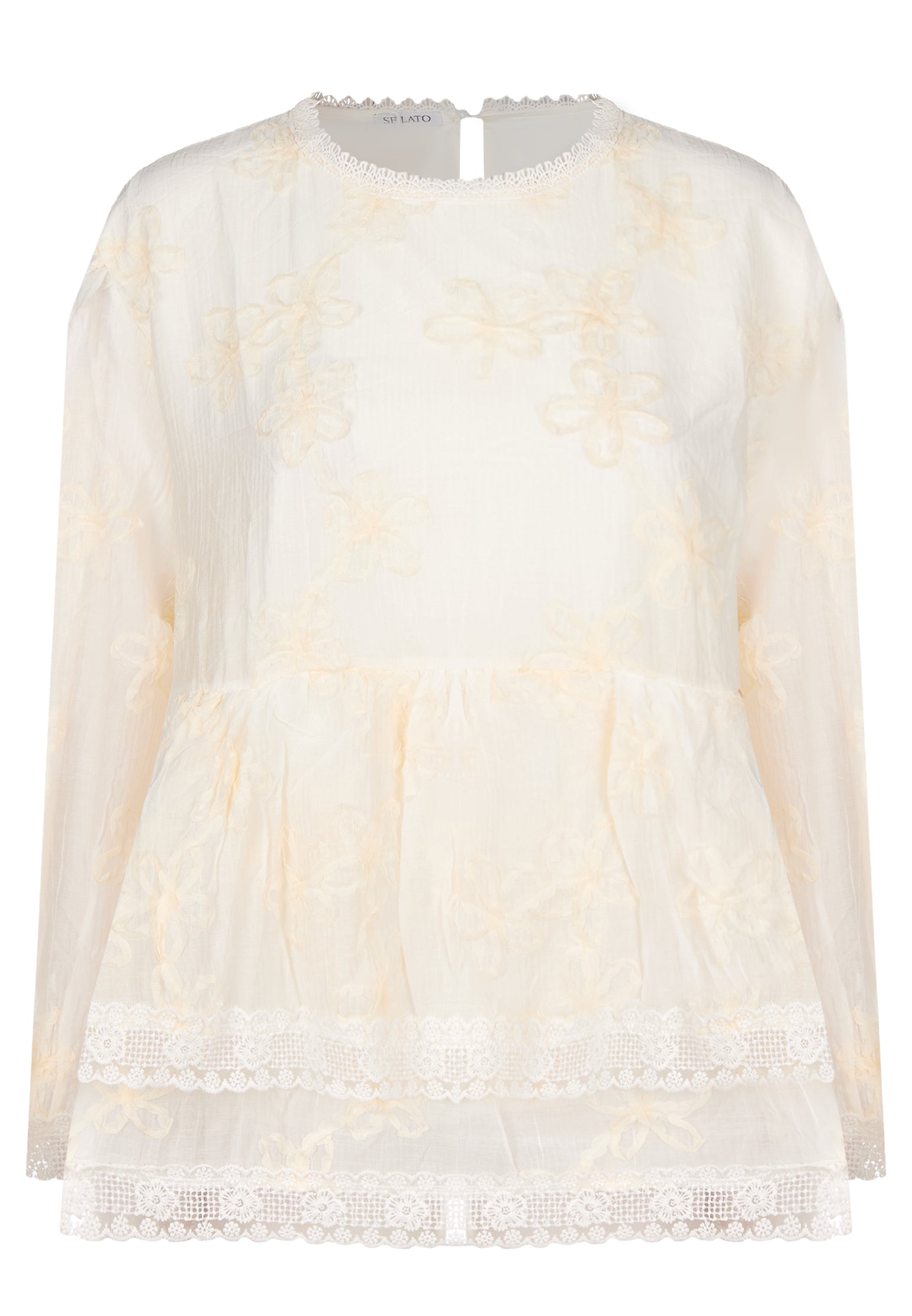 Gray Sfilato blouse - view 1