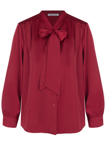 Burgundy Sfilato blouse - view 1