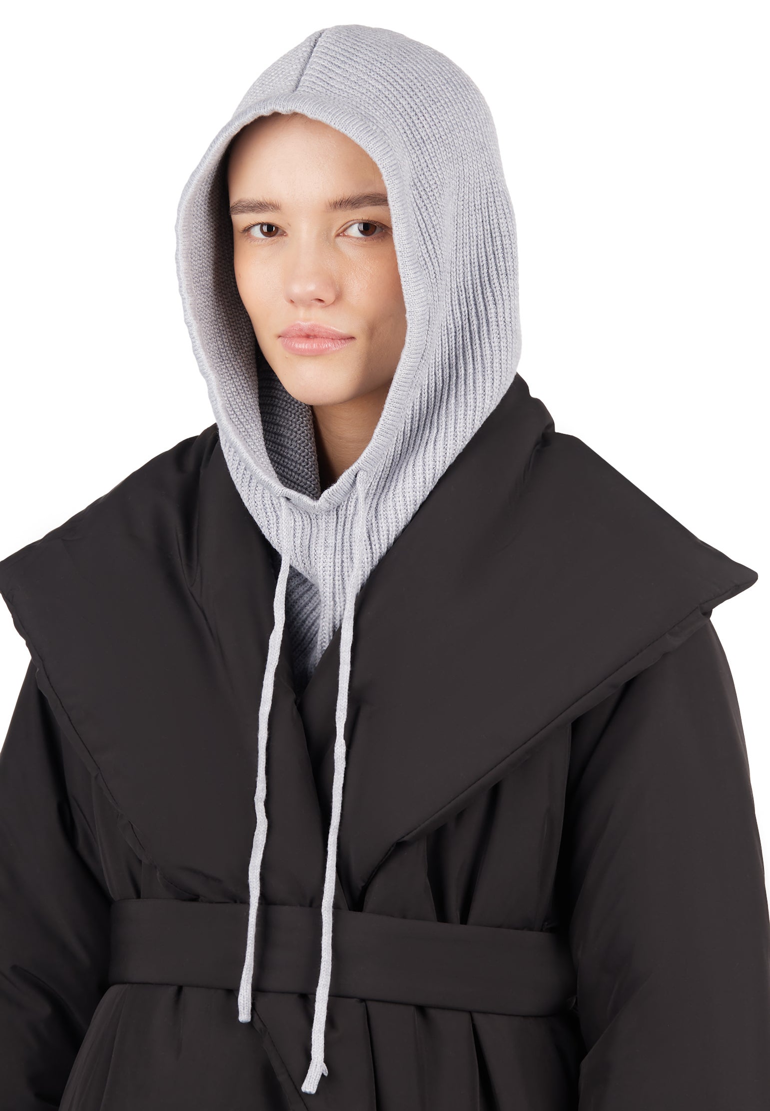Gray Sfilato hood - view 2