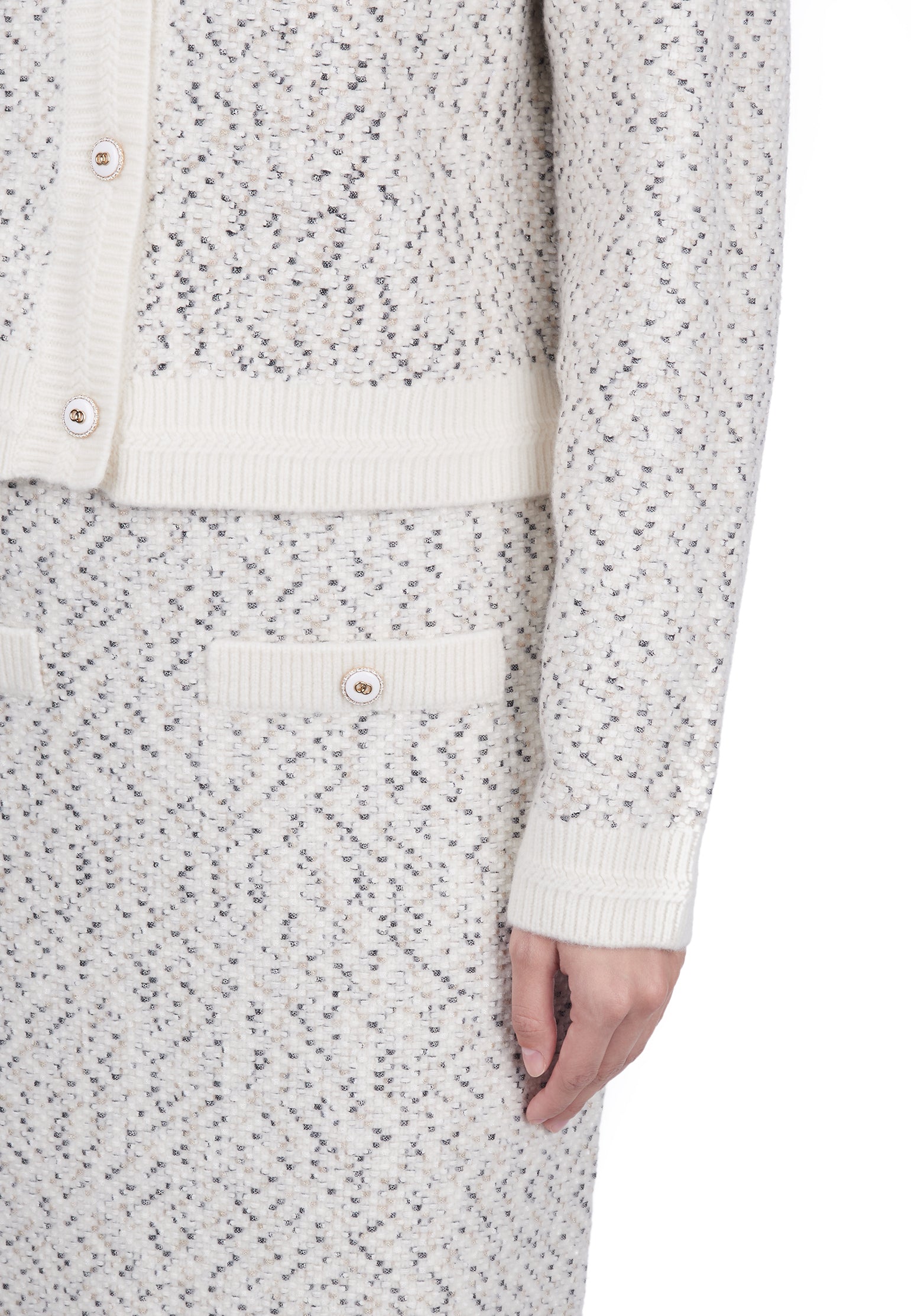 Gray Sfilato cardigan - view 4