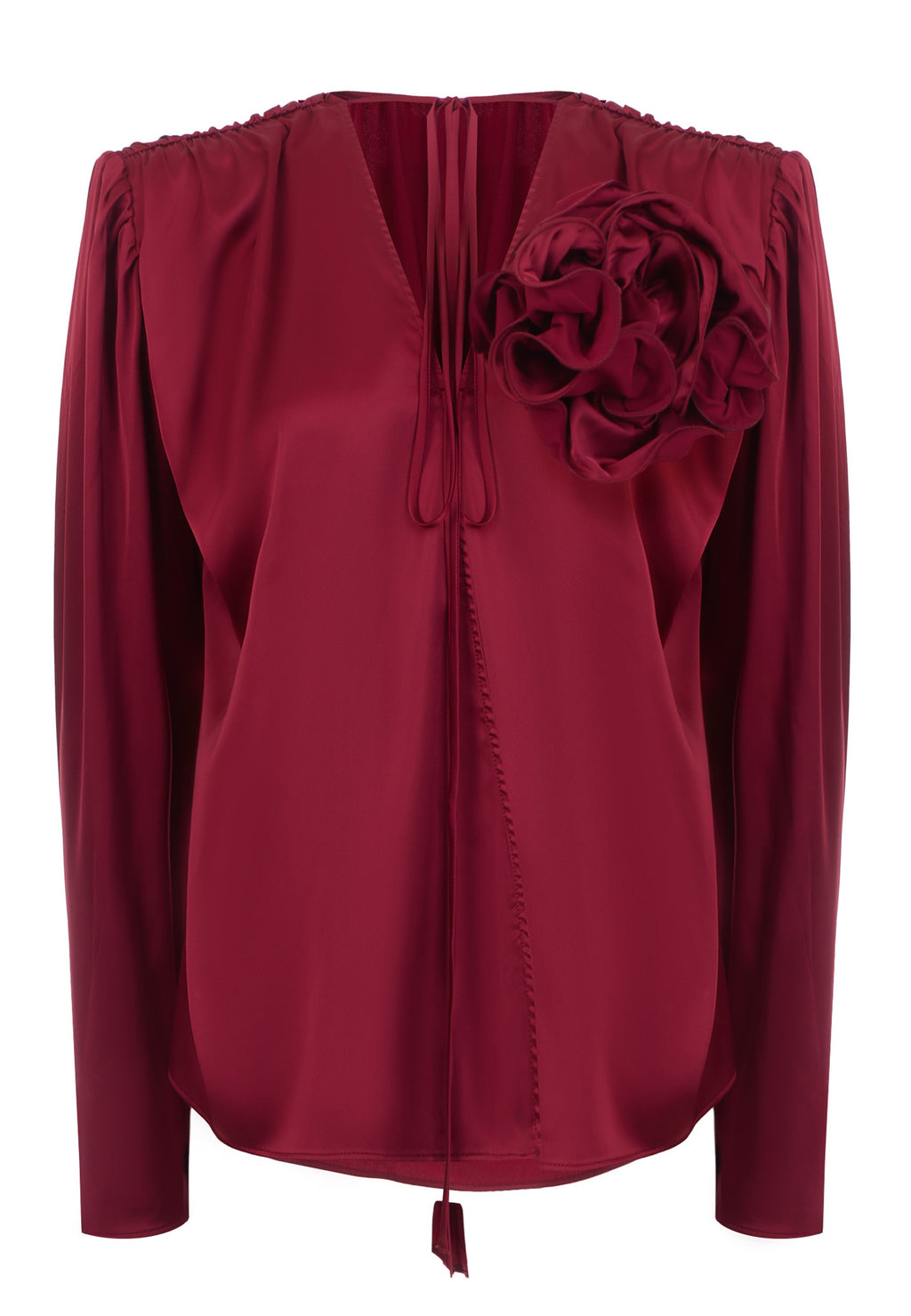 Burgundy Sfilato blouse - view 1