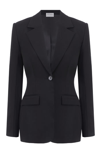 Black Single-Breasted Tailored Jacket - view 1