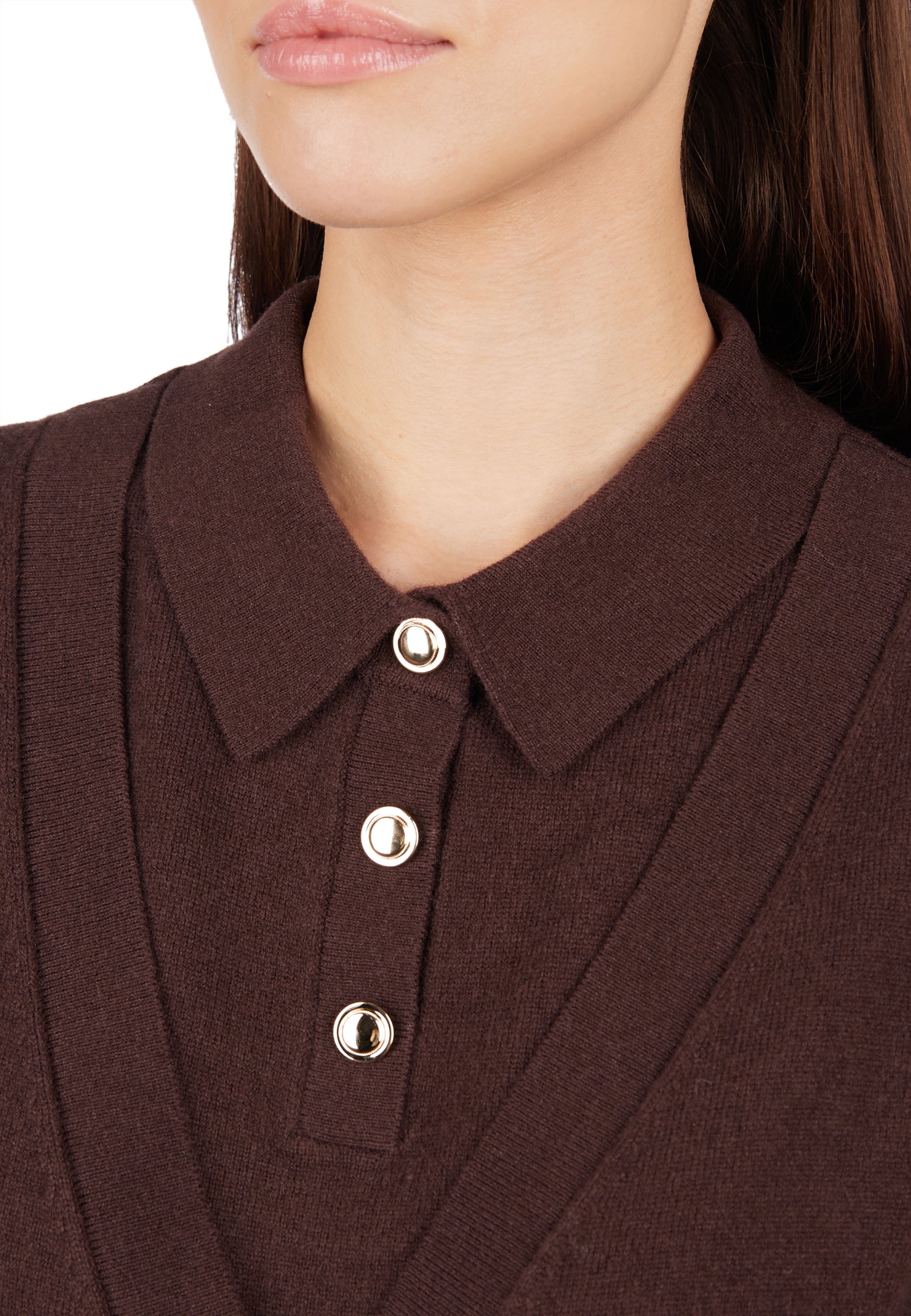 Burgundy Sfilato jumper - view 4