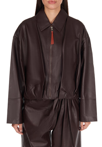 Burgundy Sfilato jacket - view 4