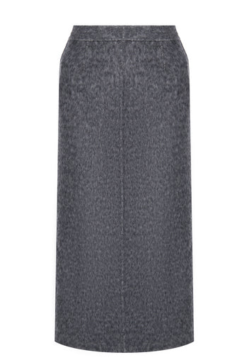 Graphite Wool Pencil Midi Skirt - view 1