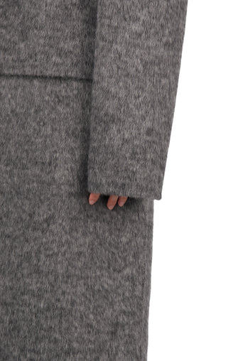 Graphite Wool Pencil Midi Skirt - view 4