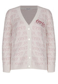 Blush Rose-Intarsia Knit Cardigan