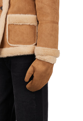 Sfilato Shearling Coat 25875 — Beige