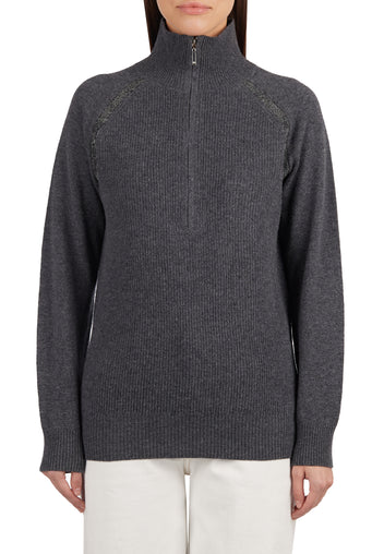 Graphite Half-Zip Knit Pullover - view 4