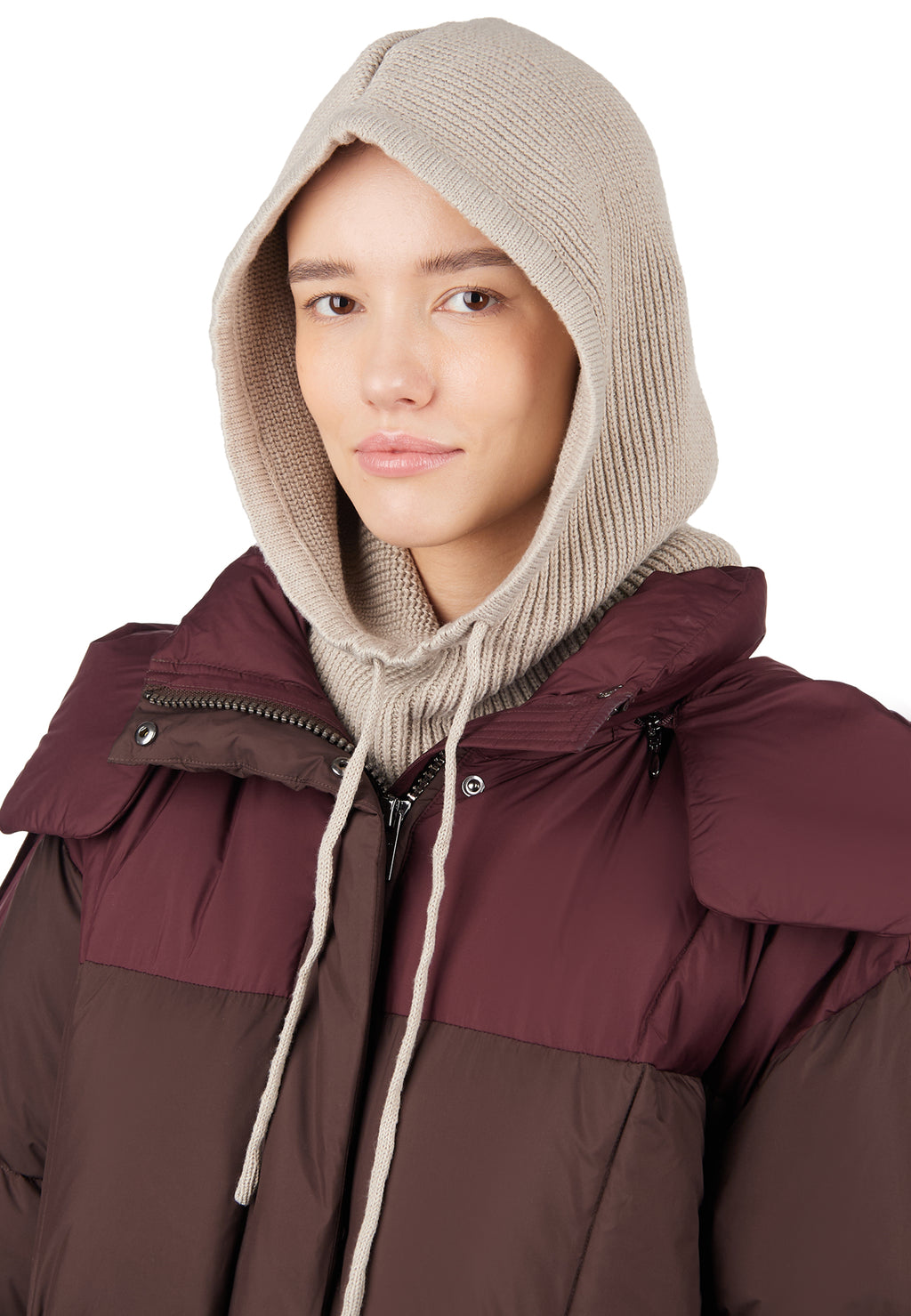 Brown and Beige Sfilato hood - view 2