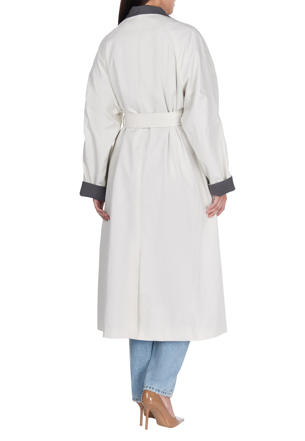 Gray Sfilato raincoat - view 6
