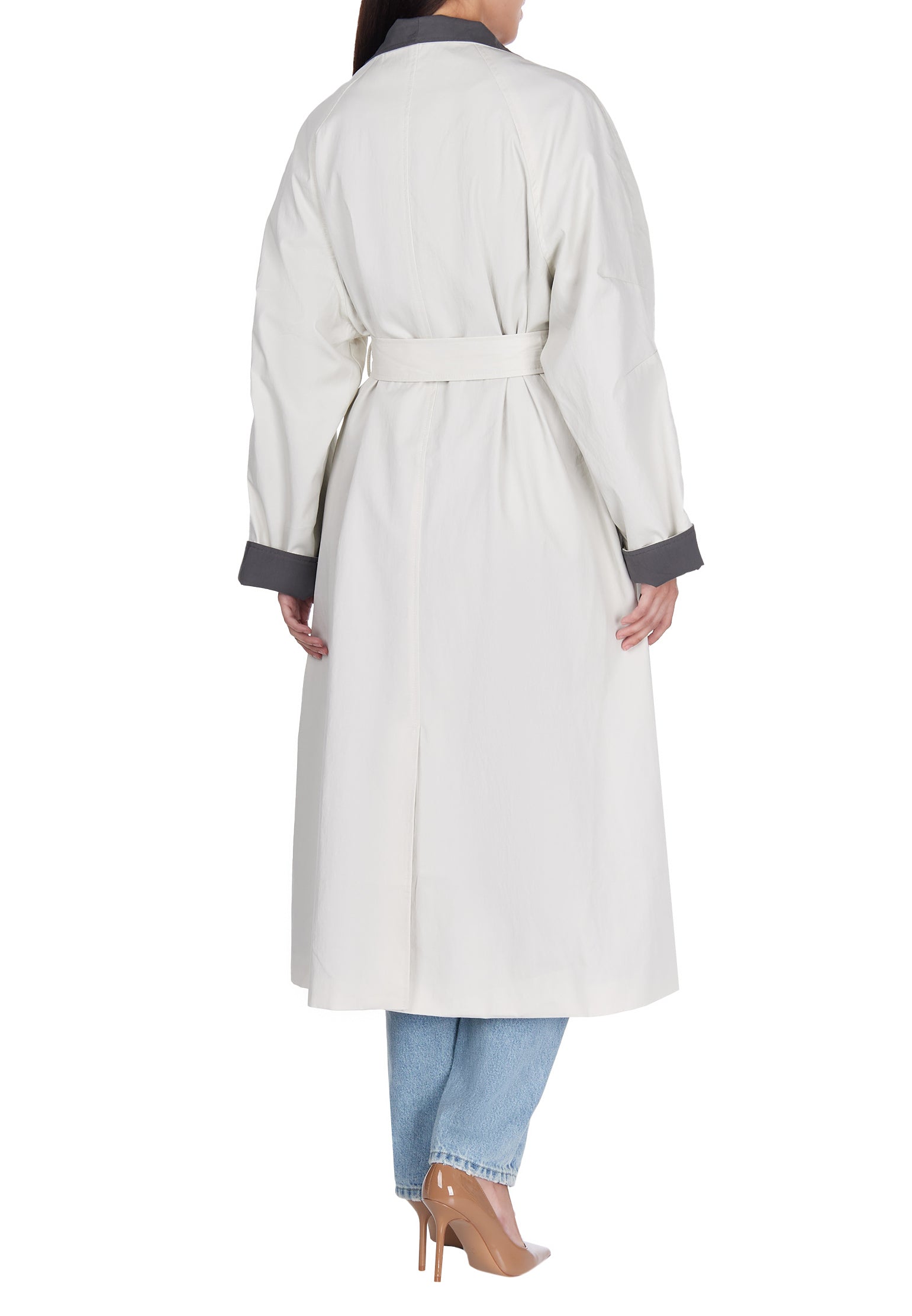 Gray Sfilato raincoat - view 6