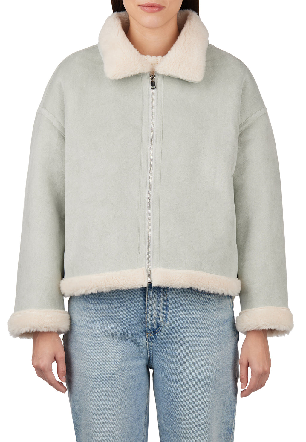Gray Sfilato sheepskin coat - view 5