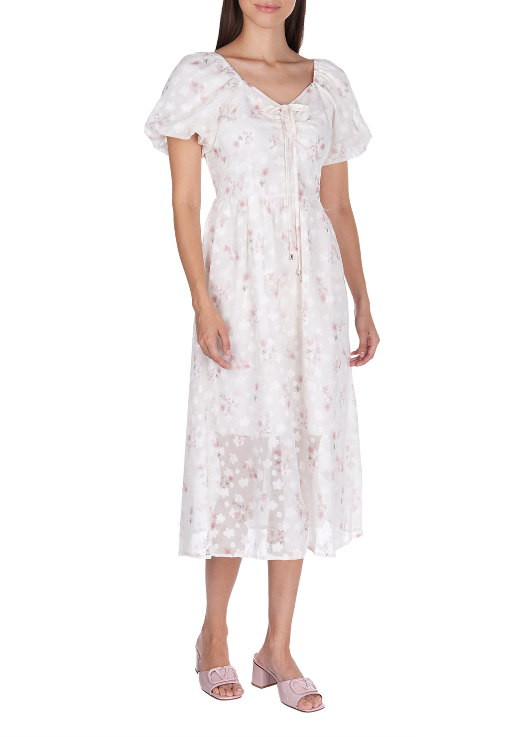 Gray and White Sfilato dress - view 4