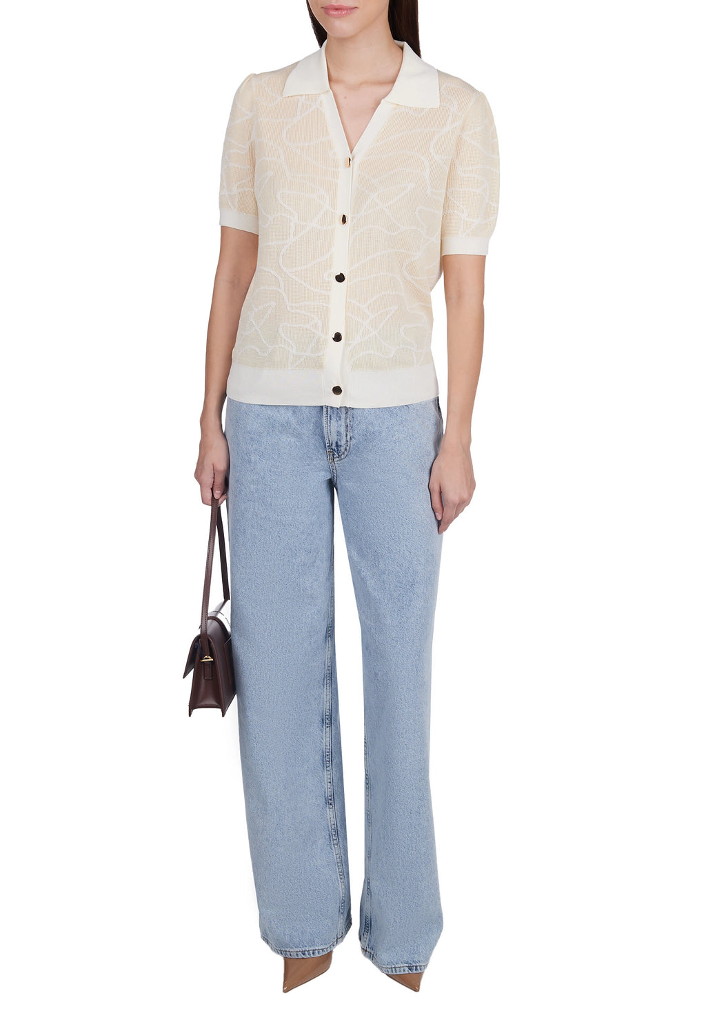 Gray Sfilato cardigan - view 2
