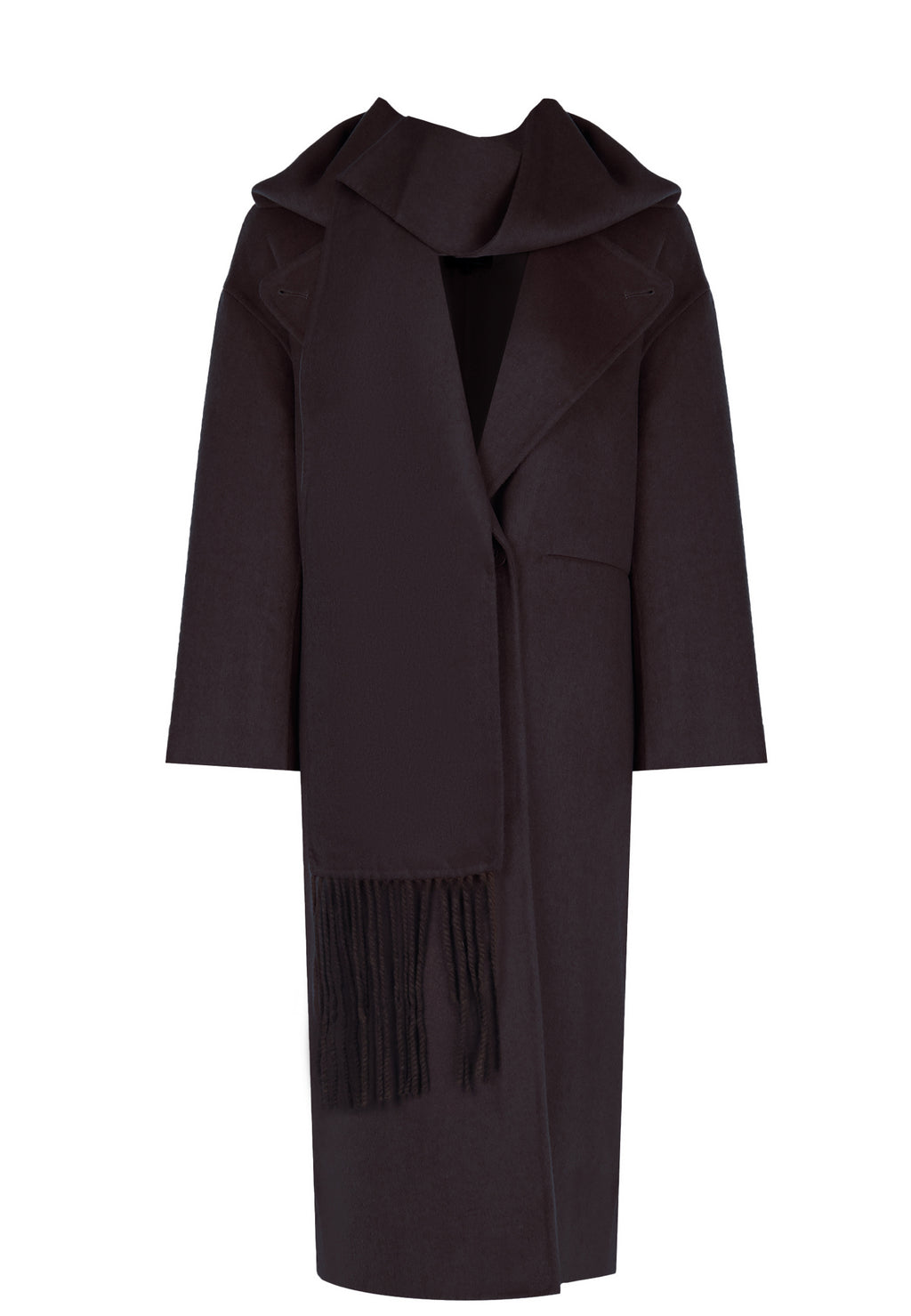Burgundy Sfilato coat - view 1