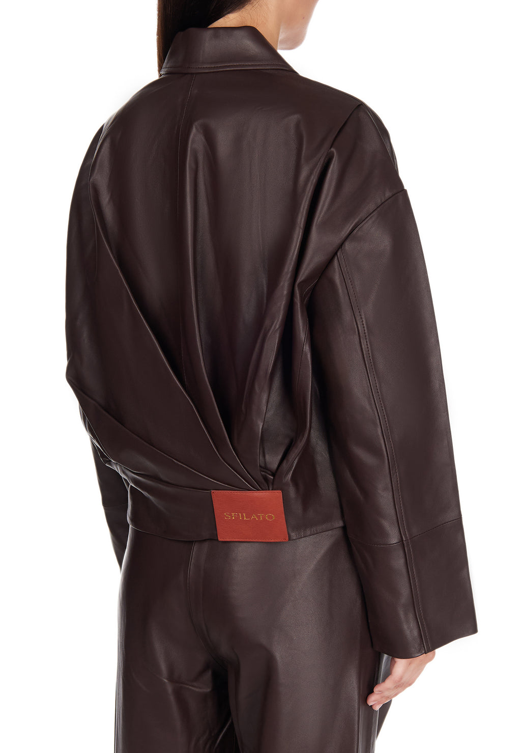 Burgundy Sfilato jacket - view 5