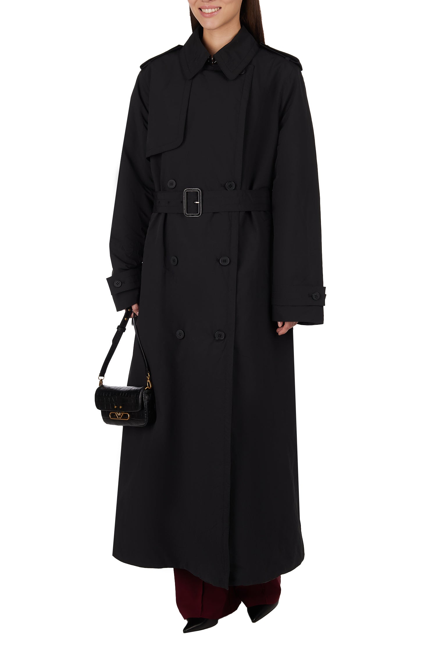 Black Sfilato trench coat - view 4