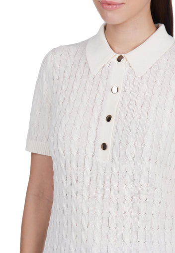 Gray Sfilato polo - view 3
