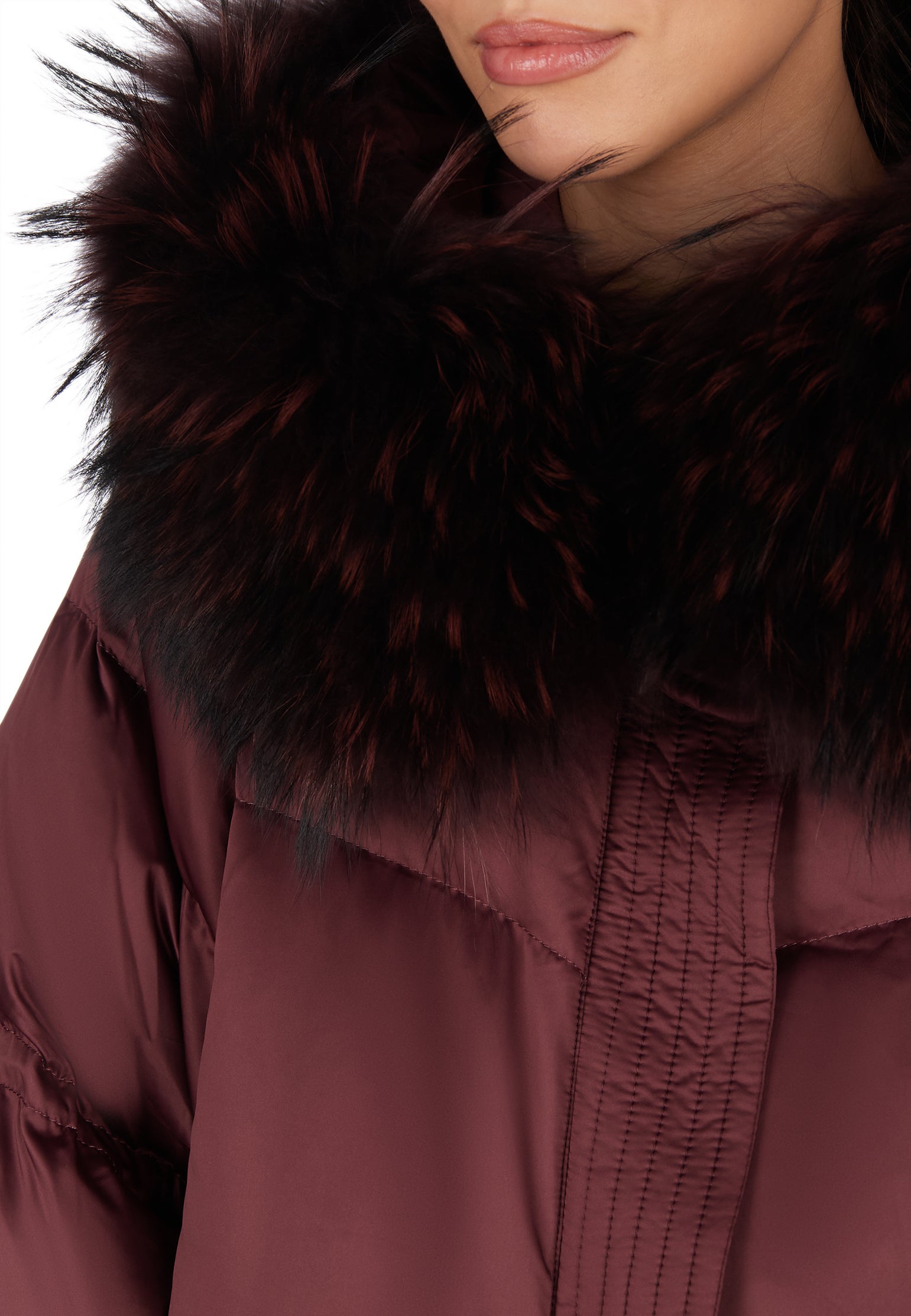 Sfilato Down Jacket TR25-59 — Burgundy