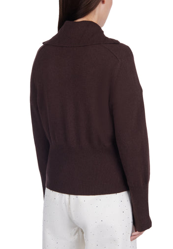 Burgundy Sfilato pullover - view 3
