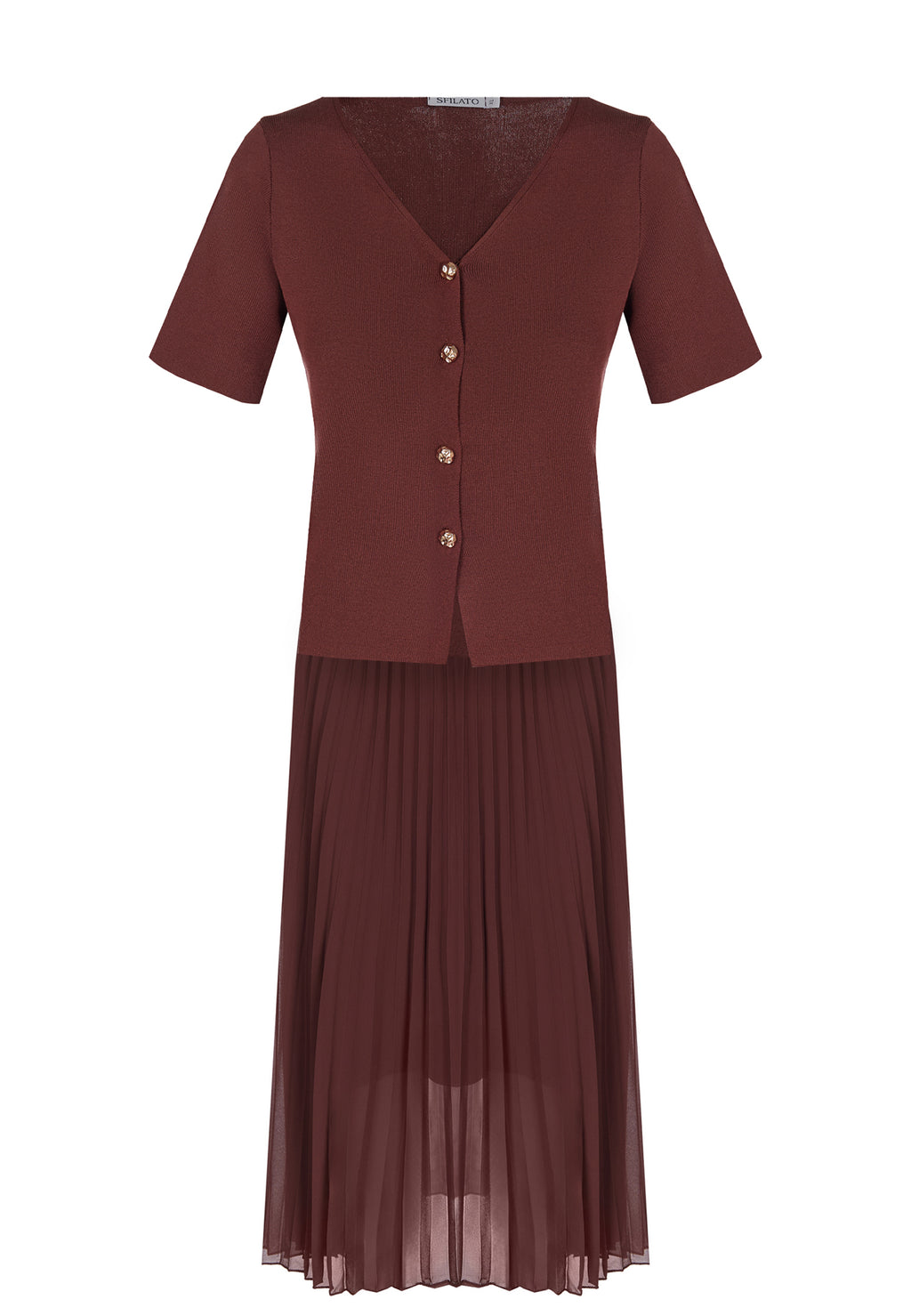 Burgundy Sfilato suit - view 1