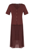 Burgundy Sfilato suit - view 1