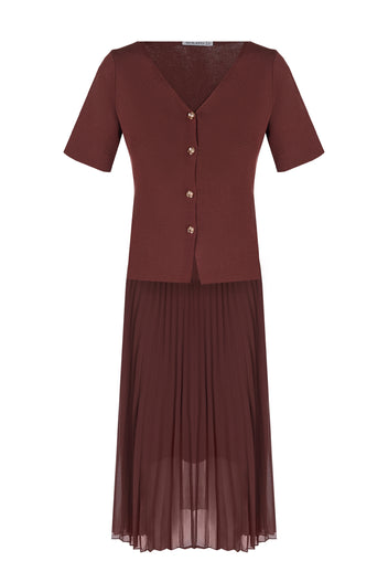 Burgundy Sfilato suit - view 1